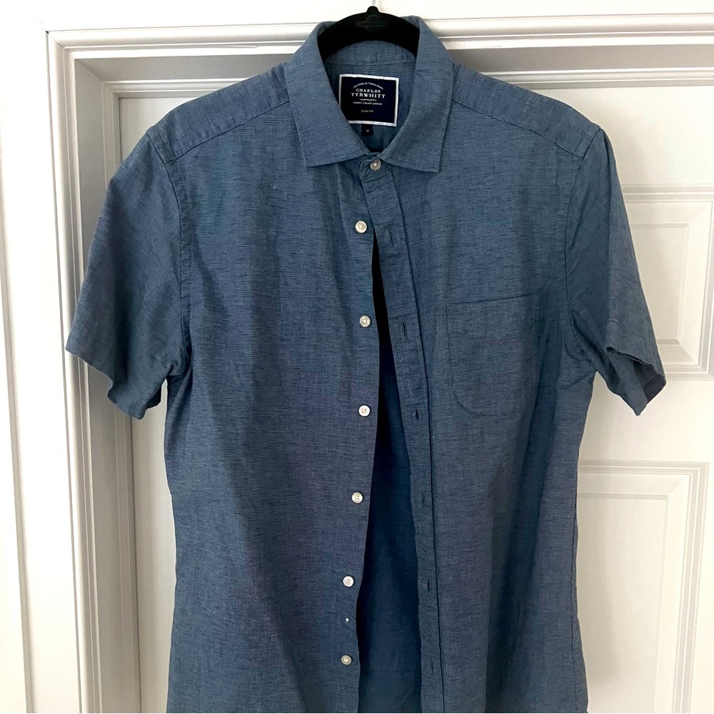 Short sleeve linen shirt